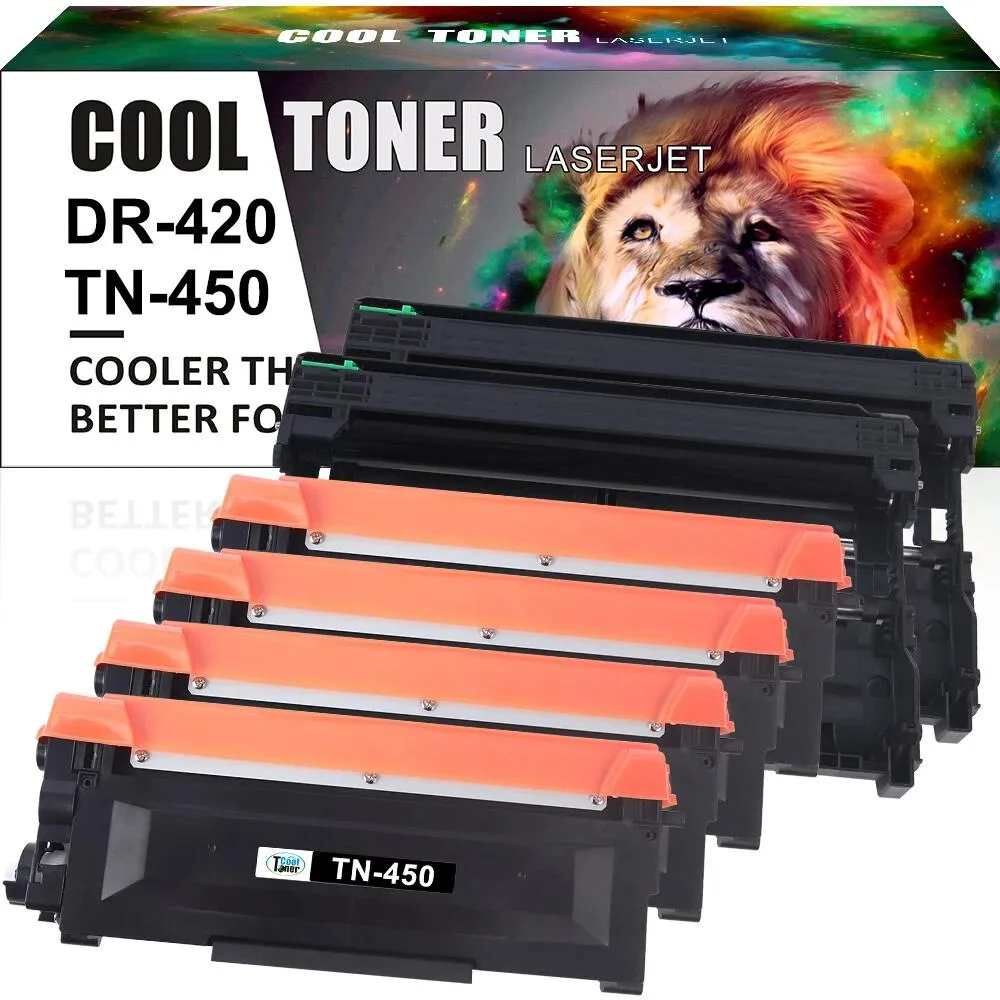 Cool Toner Cool Toner TN450 DR420 Toner Cartridge Drum Unit Set 6 Pack Black — product photo