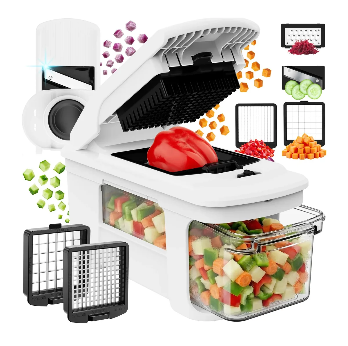  Fullstar Mandoline Slicer and Chopper 4 in 1 White — product photo