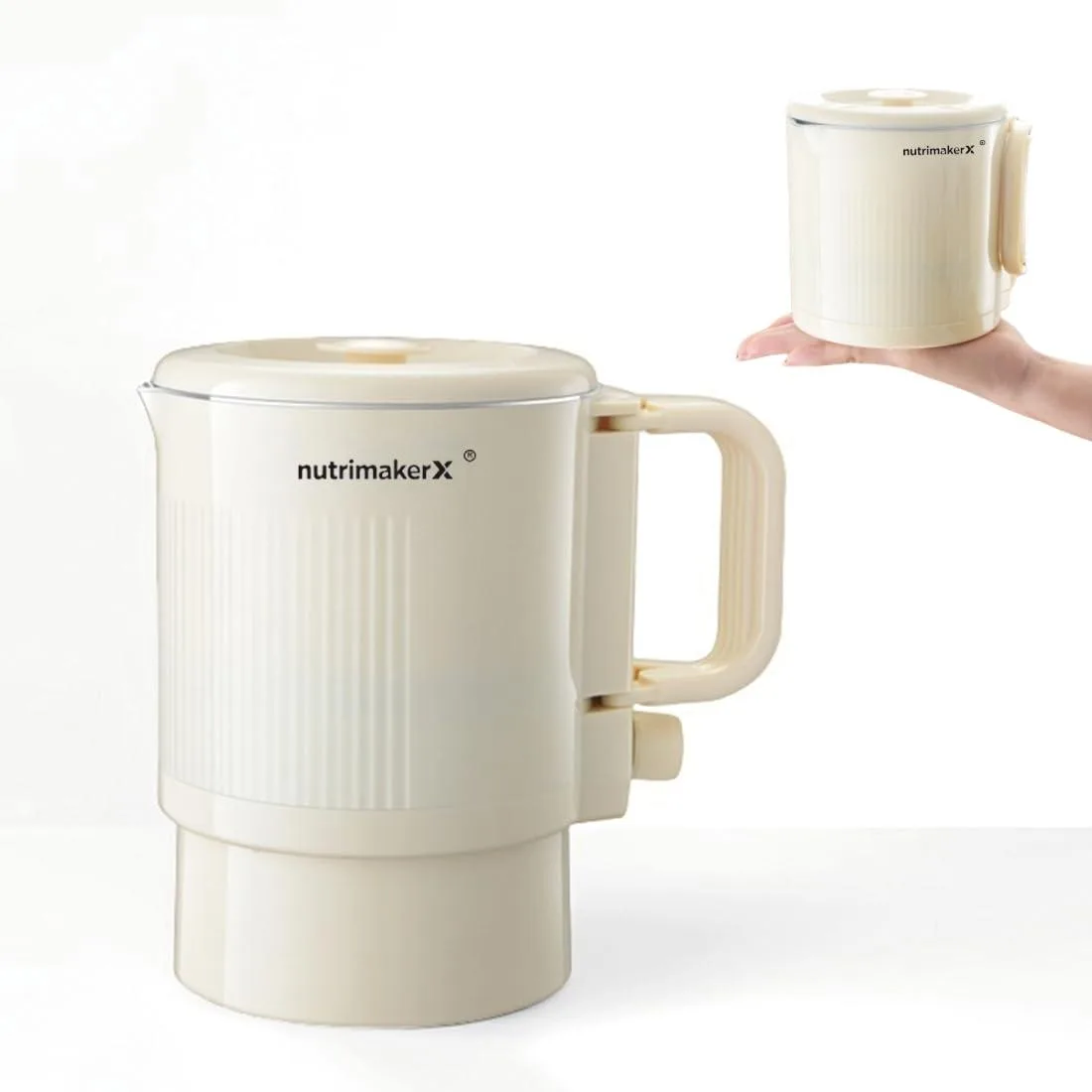  Nutrimakerx CC-608 20oz Foldable Electric Kettle Cream — product photo