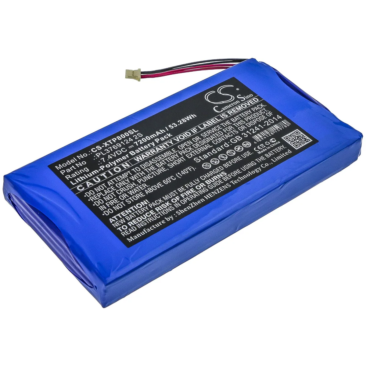 Cameron &amp; Co Cameron &amp; Co DS-CS-XTP800SL standard battery 7.4V 7200mAh Blue — product photo