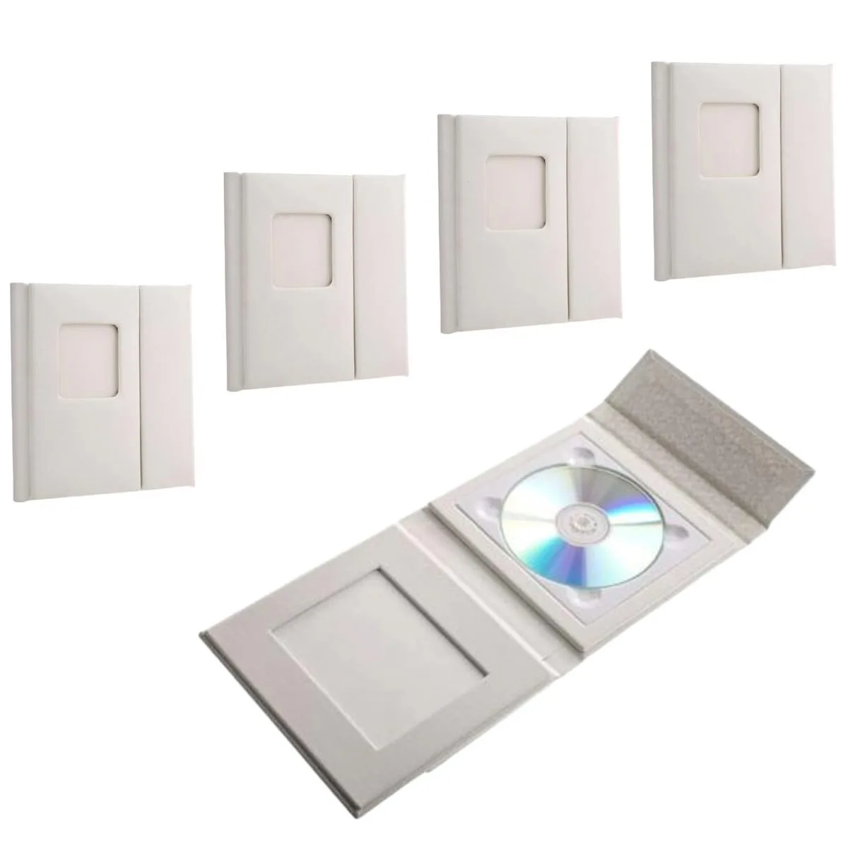 Adorama Adorama Overlapping CD Holder with Cover Window White 5-Pack — product photo