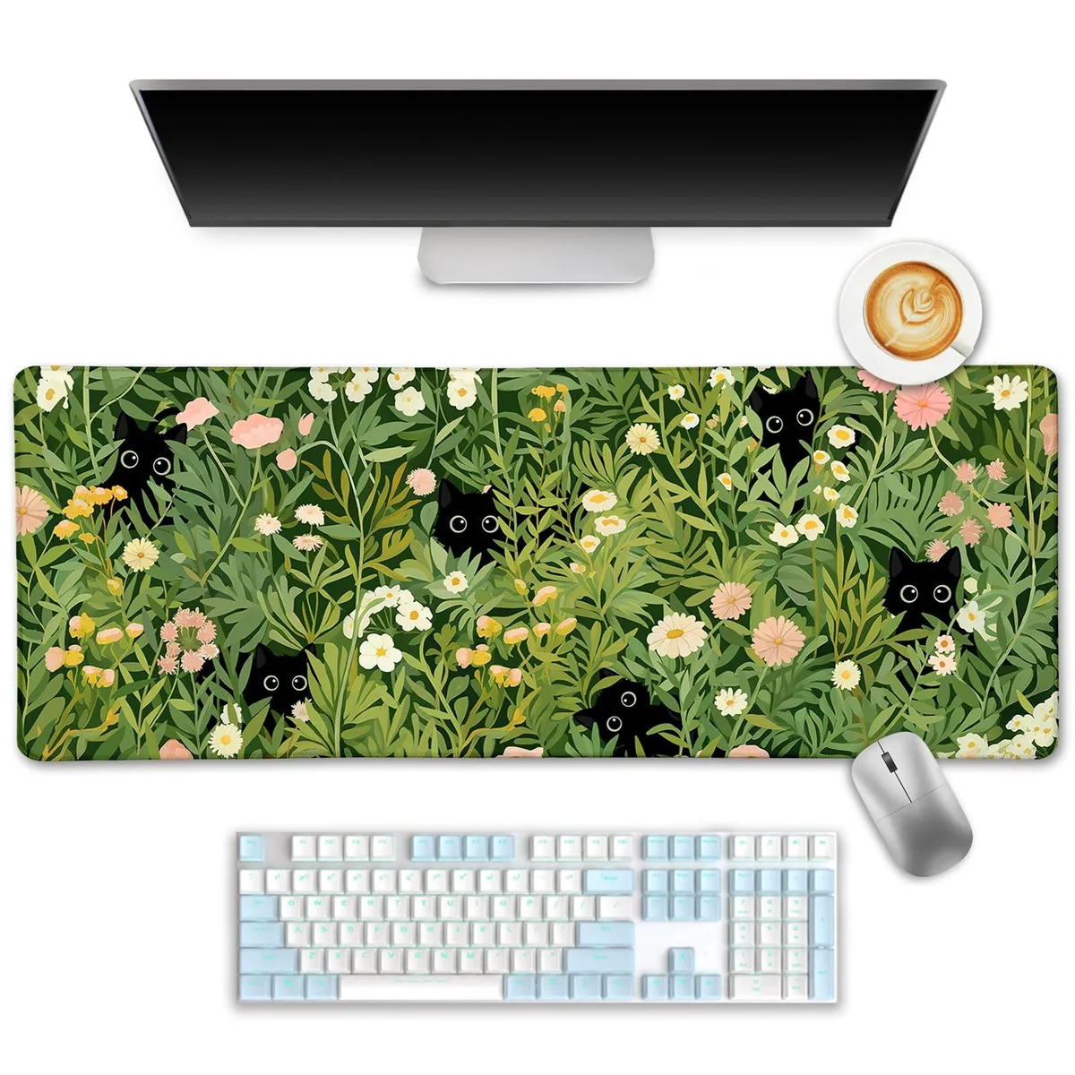  LIMKRIAN J-MOUA156-2 Funny Cat mouse pad 31.5x11.8 in — product photo