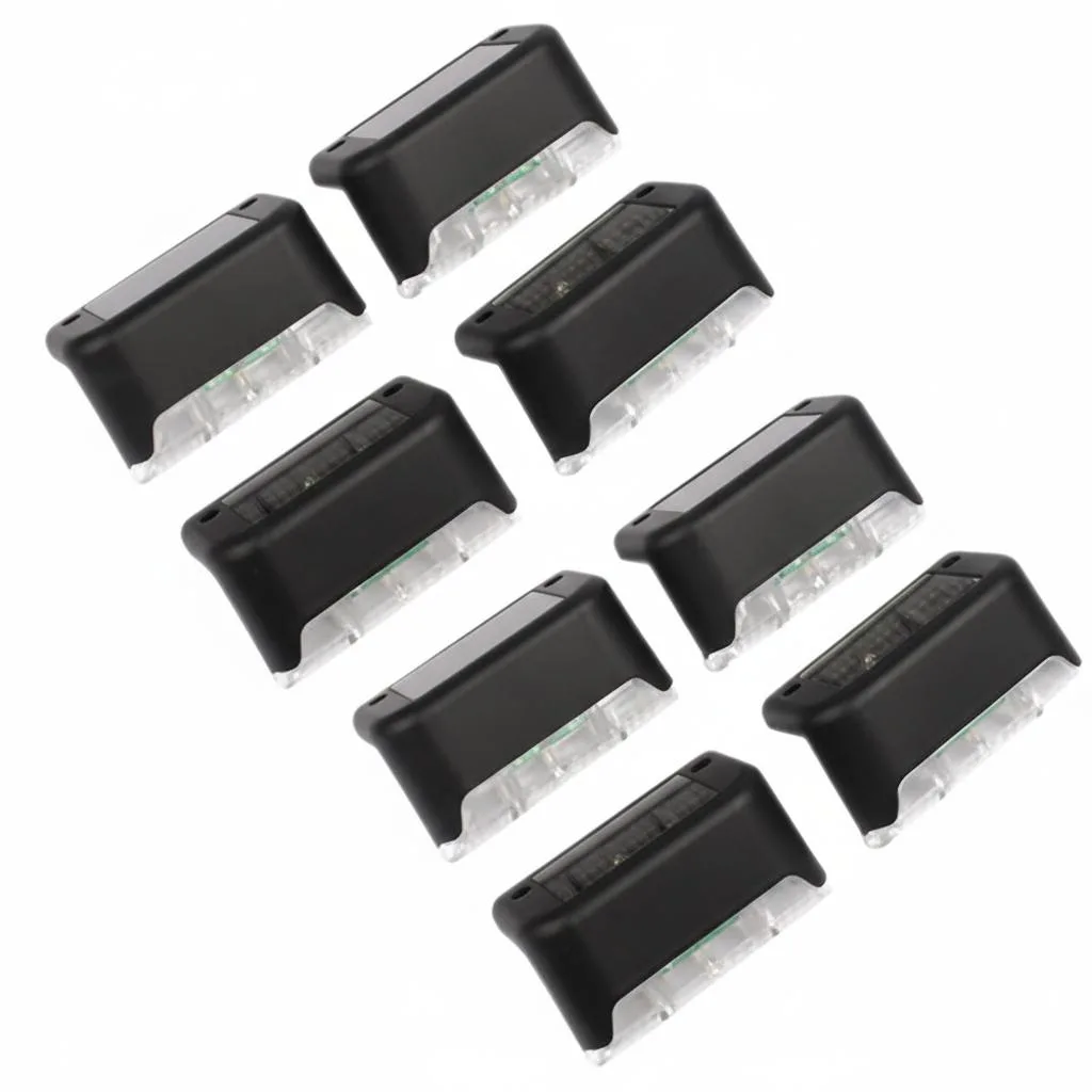 The Perfect Part The Perfect Part 8 Pack Solar Deck Lights Black IP65 3000K — product photo