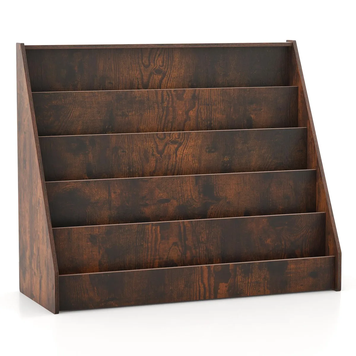 SlickBlue SlickBlue 5-Tier Kids Bookshelf 36x15x30in Rustic Brown — product photo