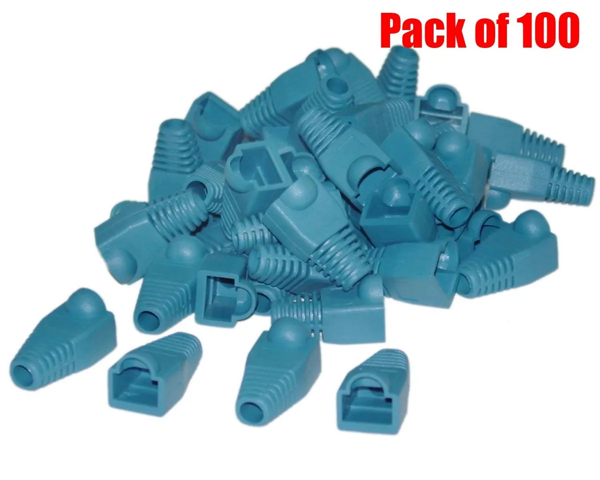 iMBAPrice iMBAPrice RJ45 Blue Ethernet Strain Relief Boots 100 Pack — product photo