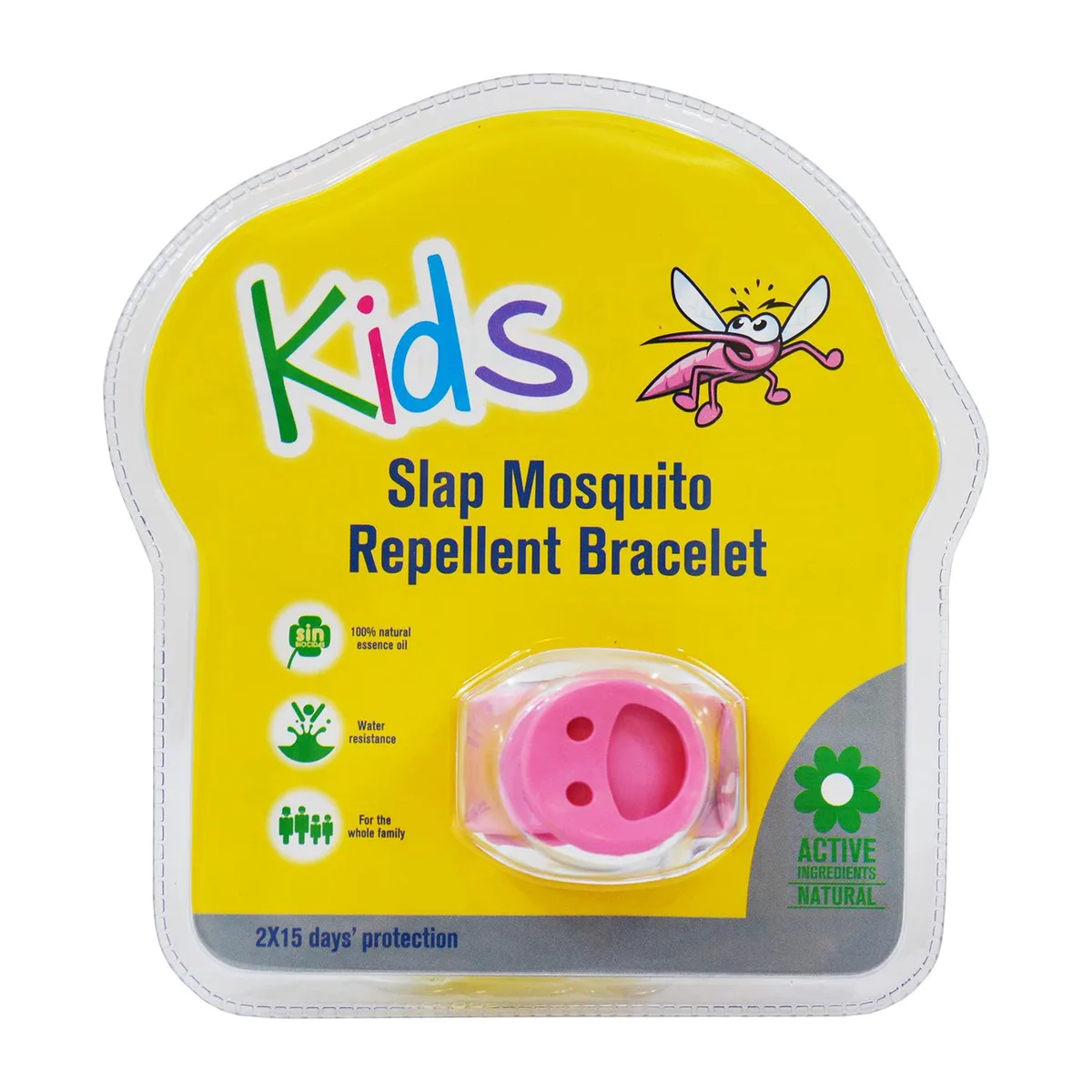 Kinven Kinven Slap Mosquito Repellent Bracelet Pink 2×15 Day Refills — product photo