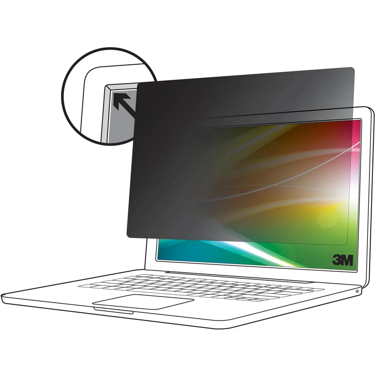 3M 3M BP125W9B Privacy Filter 12.5in 16:9 accessory — product photo