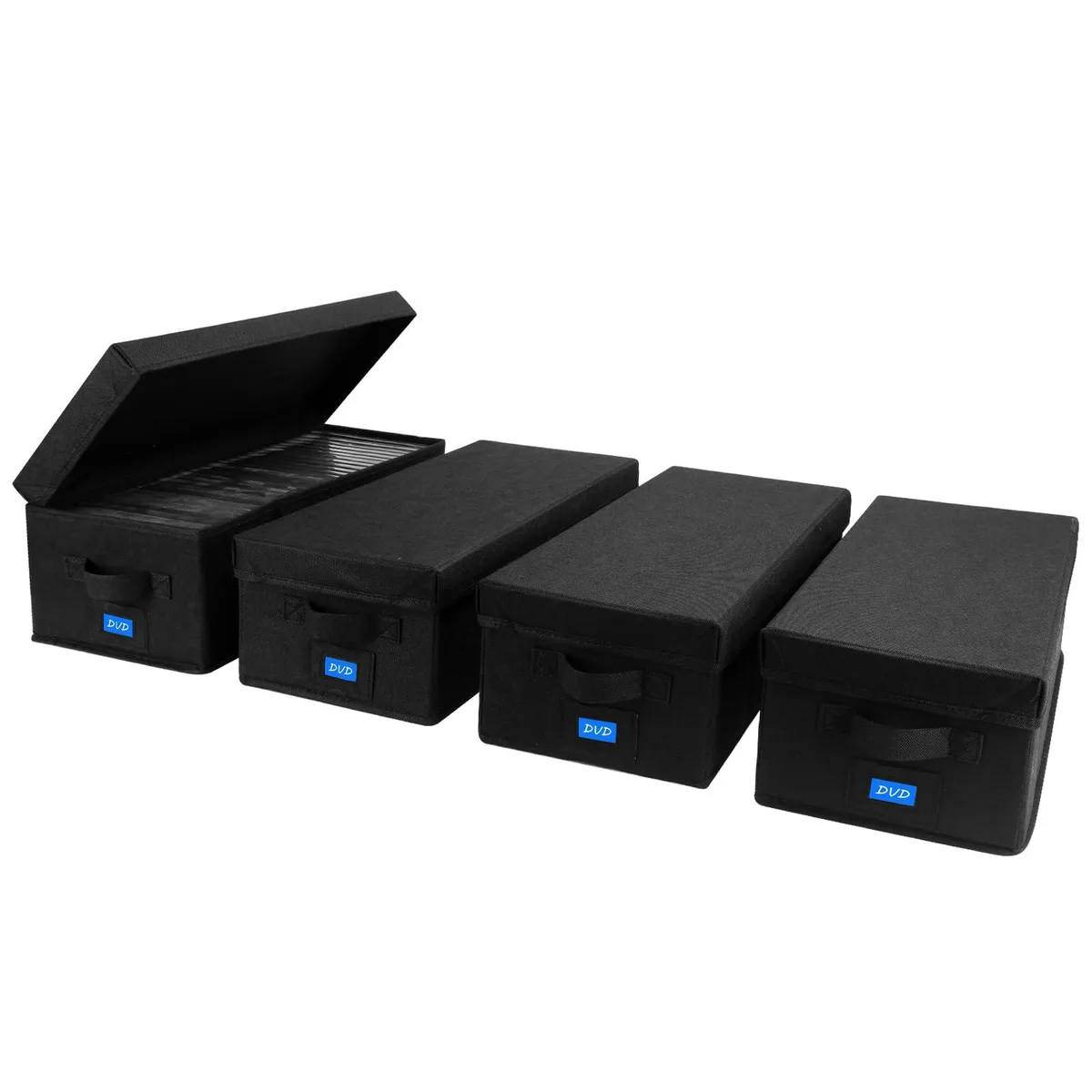  BOATISLE DVD-4PACK-BLACK DVD Storage Box 4-Pack Black 48 Pieces — product photo