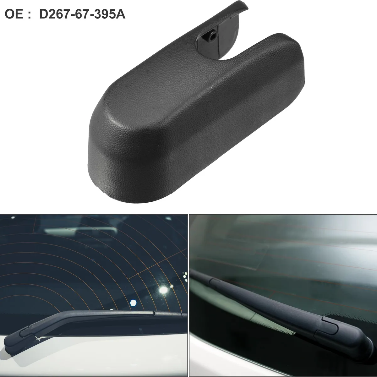 Unique-Bargains Unique-Bargains Rear Wiper Arm Cover Cap Mazda 6 Estate 2002-2007 Black — product photo