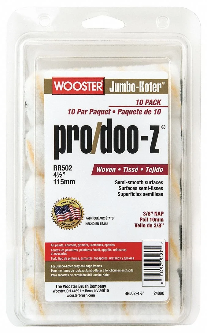 Wooster Brush Company Wooster Brush Company RR502 Mini Paint Roller Cover 10 Pack — product photo