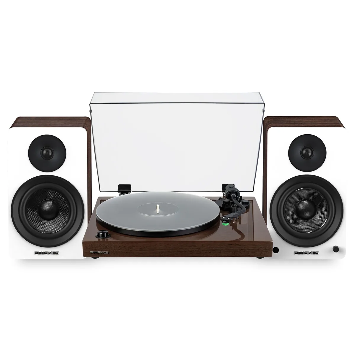Fluance Fluance RT81+ &amp; Ai61 Bundle Turntable Walnut White Walnut — product photo
