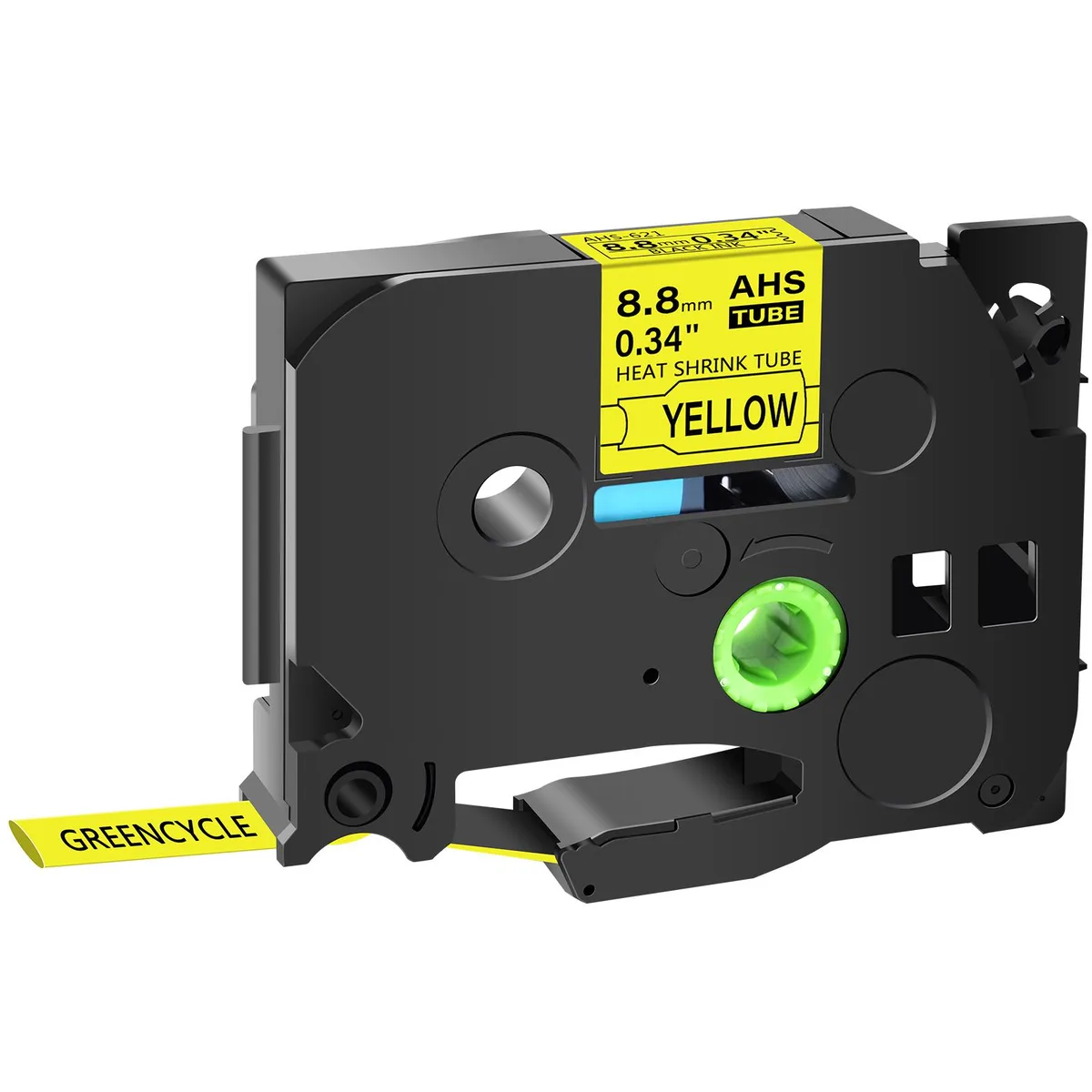 GREENCYCLE GREENCYCLE AHS-621 8.8mm 1.5m Black on Yellow Heat Shrink Tubes 20 Pack — product photo