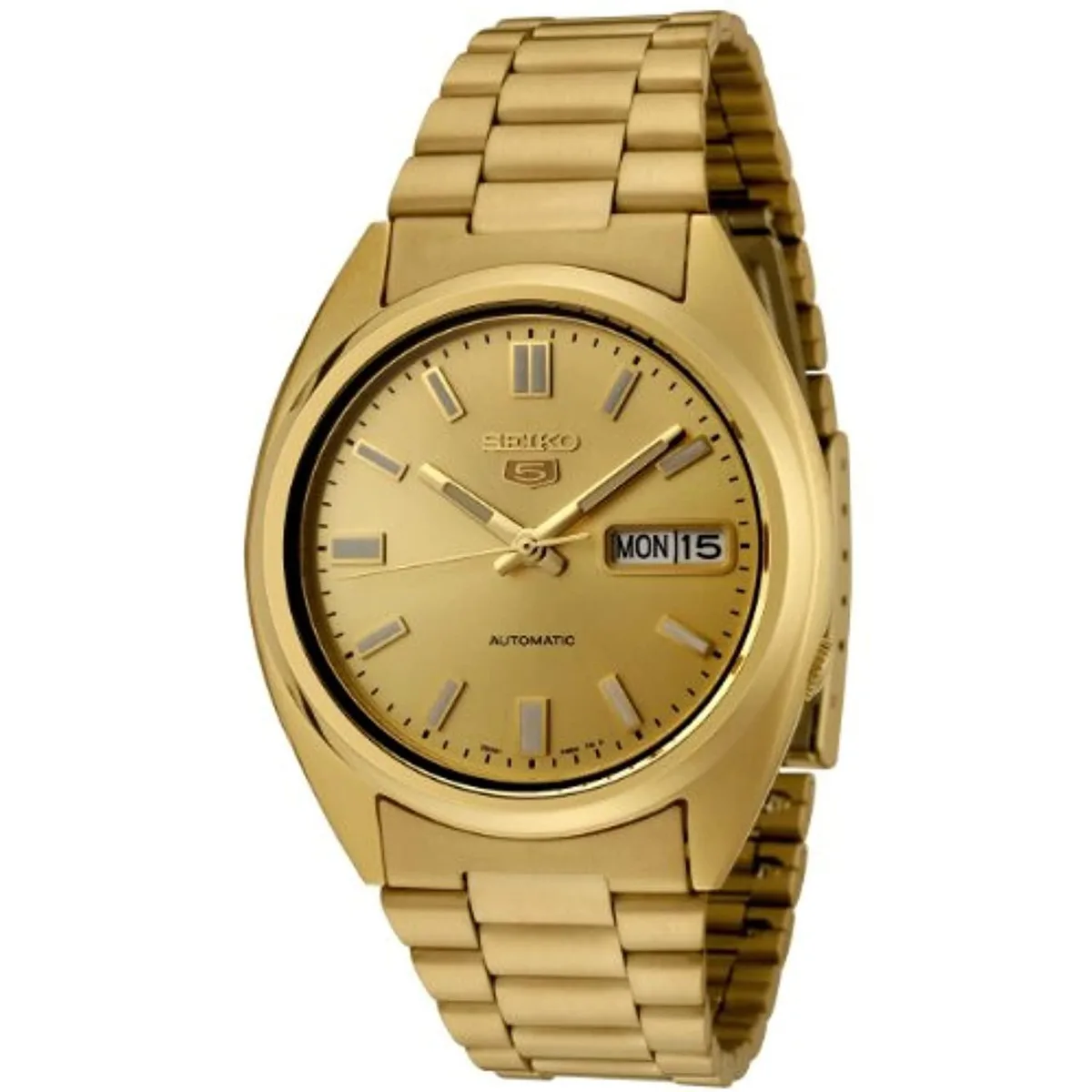 Seiko Seiko SNXS80K Automatic Gold Dial Gold-Tone Stainless Steel Watch — product photo