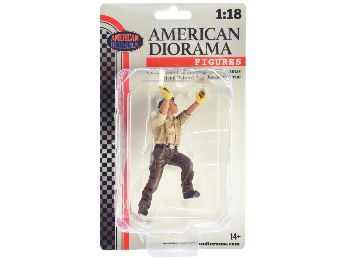 American Diorama American Diorama "4X4 Mechanic" Figure 5 1/18 Scale 3.5 inch Hobby Collectible — product photo