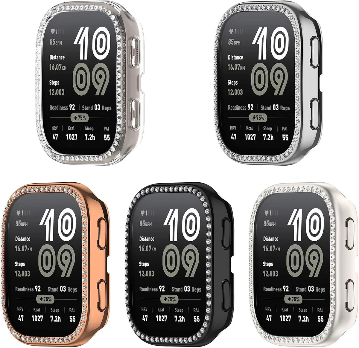 ETEIZU ETEIZU 5Pack Bling Bumper Case for Amazfit Bip 6 accessory — product photo
