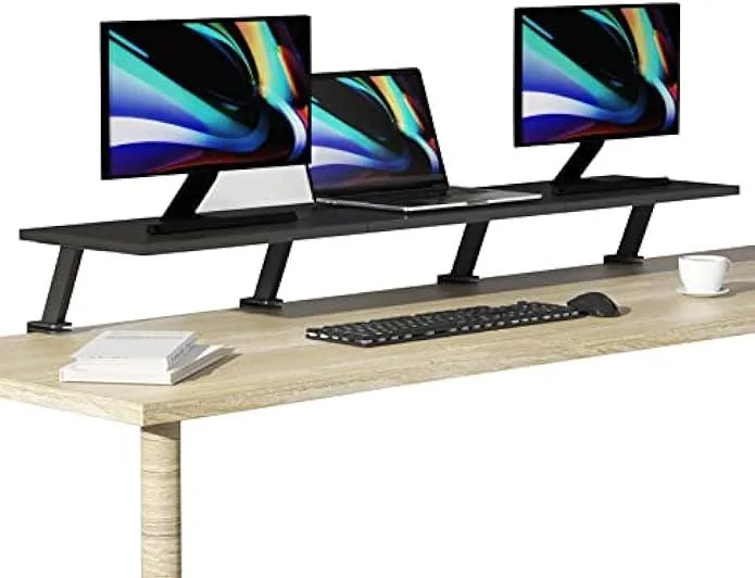 TAURKENAM TAURKENAM 45-Inch Wood Clamp Monitor Shelf 44lbs — product photo