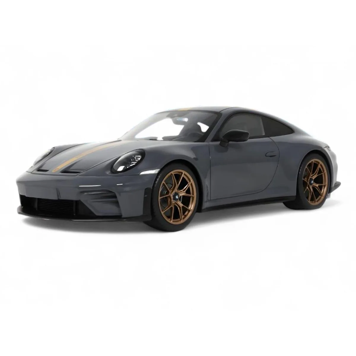 GT Spirit GT Spirit 2025 Porsche 911 (992.2) GT3 Touring Gray Gold Stripe 1/18 hobby collectible — product photo