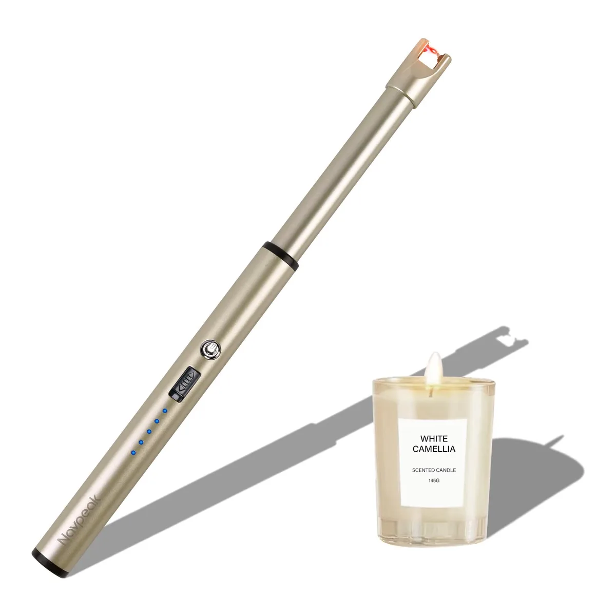 Navpeak L3202 electric arc lighter 23 cm gold — product photo