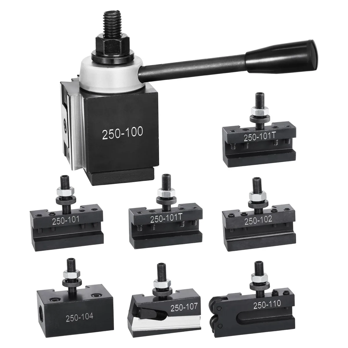 VEVOR VEVOR Quick Change Tool Post Set 8 Pcs 6-12" Swing 45# Steel — product photo