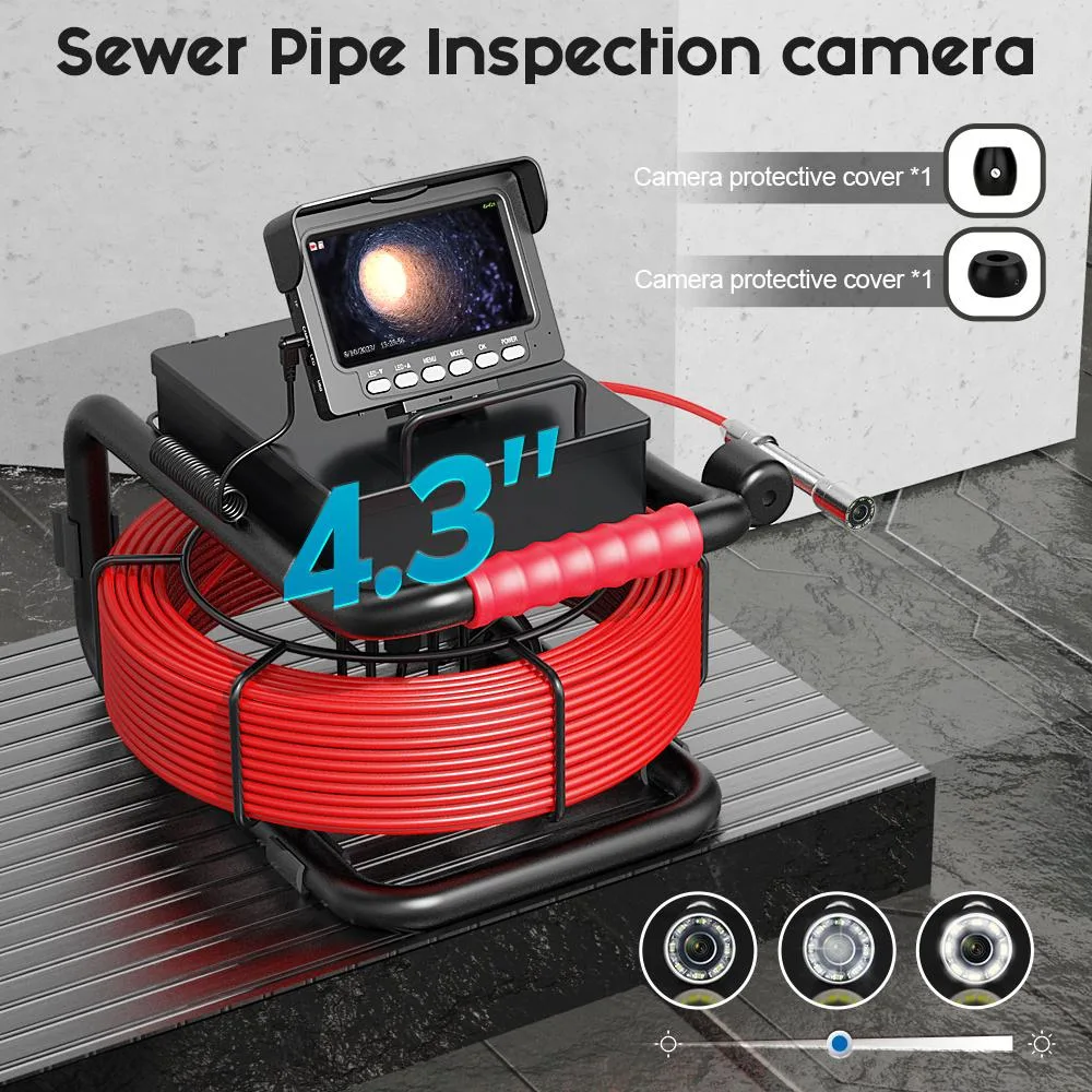 visiPower visiPower 4.3" Drain Sewer Pipe Camera 10m Cable — product photo
