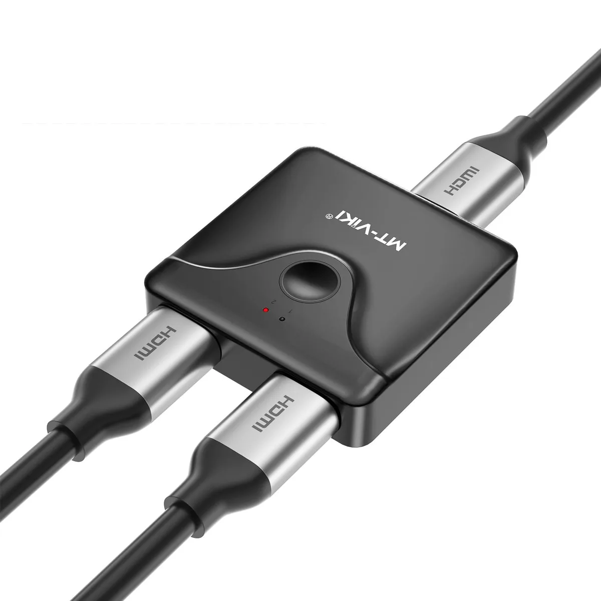 Small black rectangular HDMI switch with multiple ports