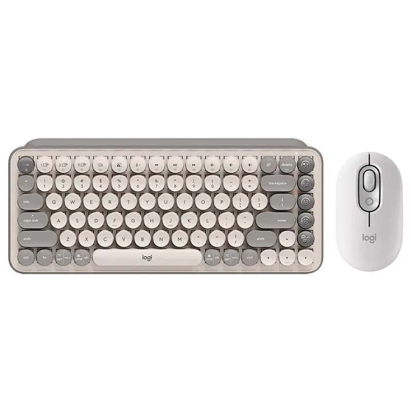 Logitech Logitech POP Keys &amp; Mouse Wireless Bundle Smokey White — product photo