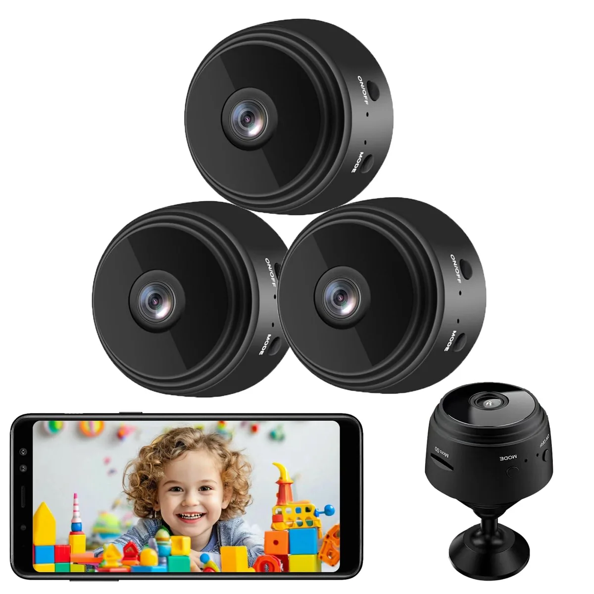  Clover A9 1080P Wireless Surveillance 3 Pack — product photo