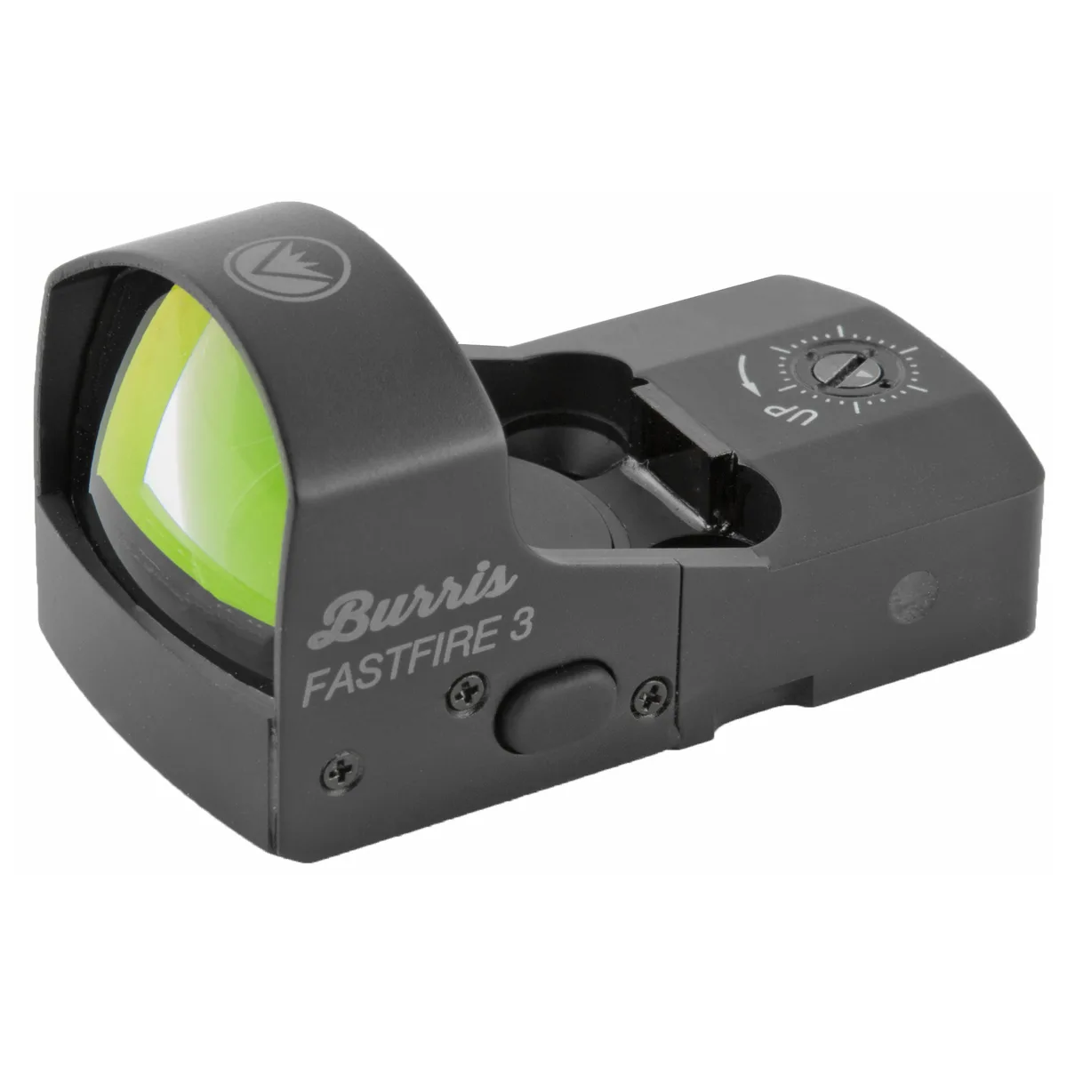 Compact black matte red dot sight with integral Picatinny mount, 1.75 inches long