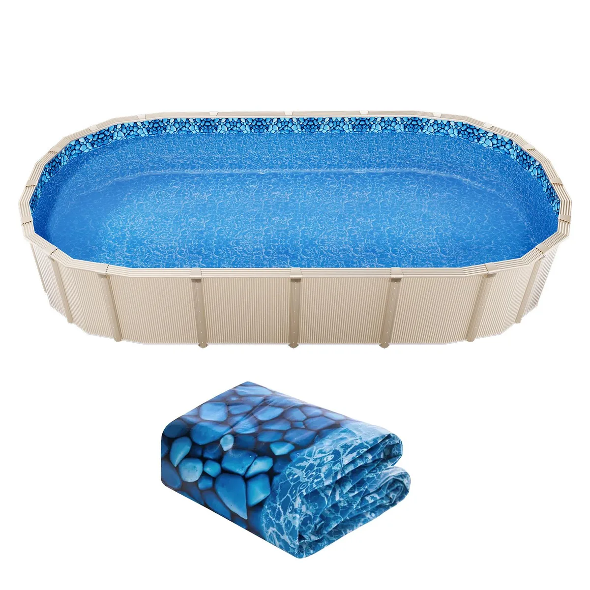 VEVOR VEVOR 12 x 24 ft Oval Pool Liner 52in Wall Height .32 Gauge Vinyl — product photo