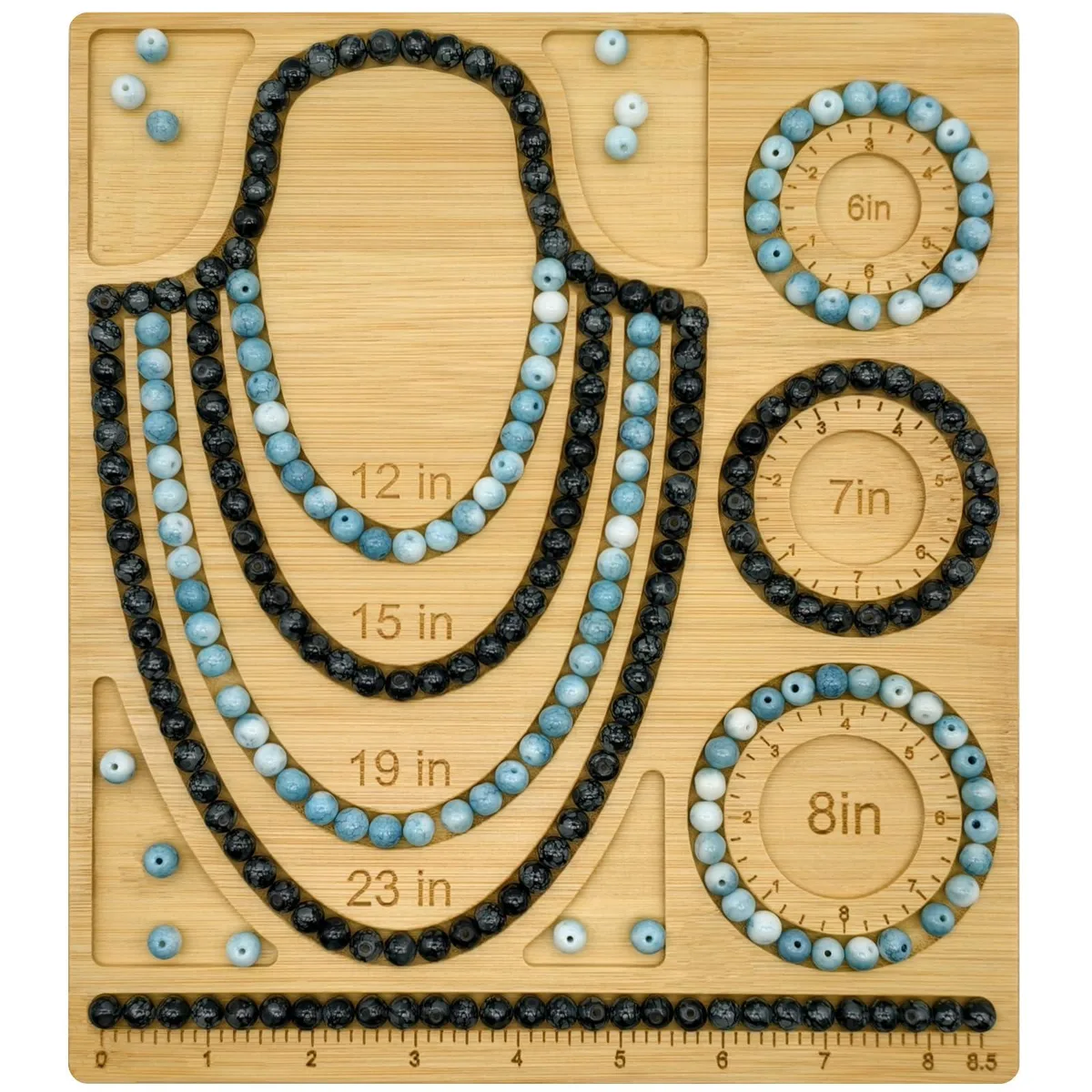  Petoysoso-XSH-1S Bamboo Bead Board jewelry 10.4x9.3x0.4 in — product photo