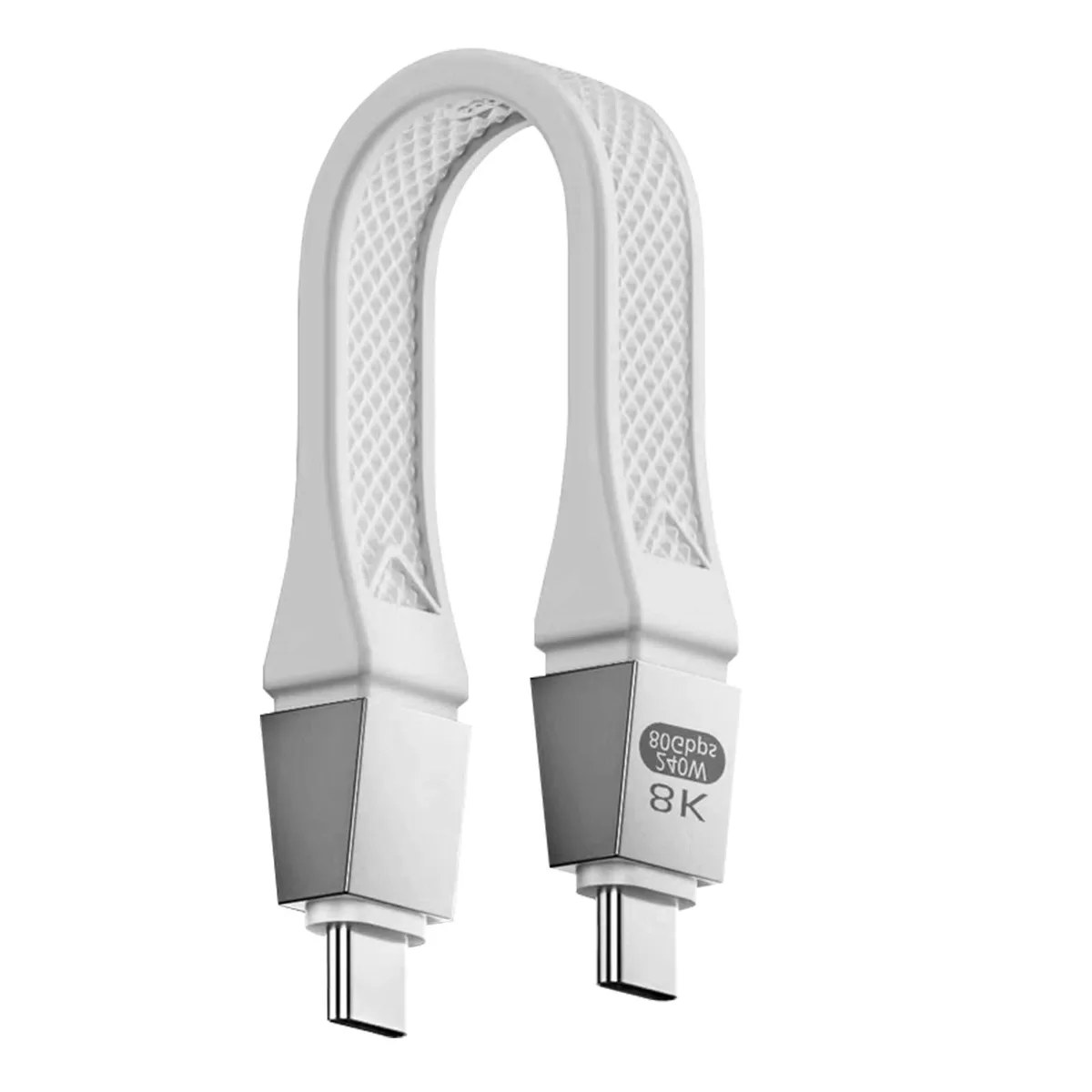 Vszerda Vszerda Short USB C Cable 5 inch 80Gbps Thunderbolt 5 240W White — product photo
