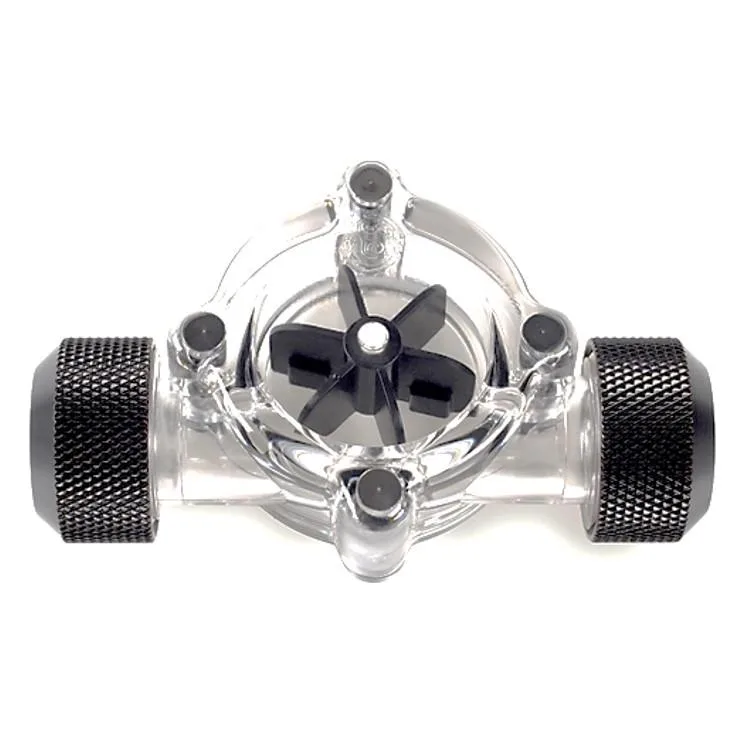 Bitspower Bitspower G1/4" Flow Indicator Clear Black Blade Matte Black — product photo