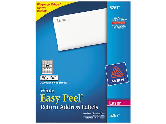 Avery Avery 5267 Easy Peel Address Labels 2000 mailing supply — product photo