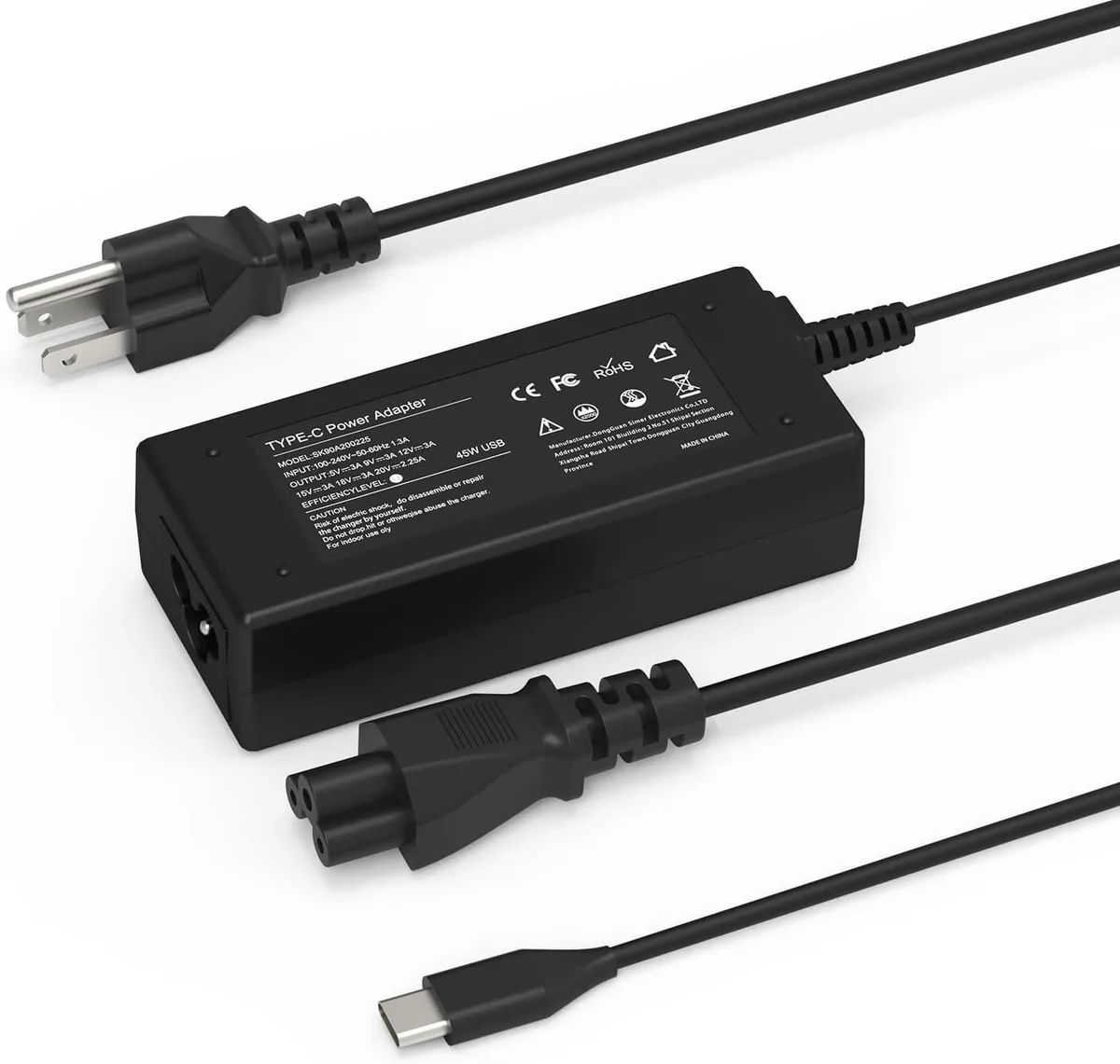 myVolts myVolts 45W USB-C Laptop Charger for Acer Chromebook Spin 311 315 CP311 CP315 CB311 CB315 — product photo