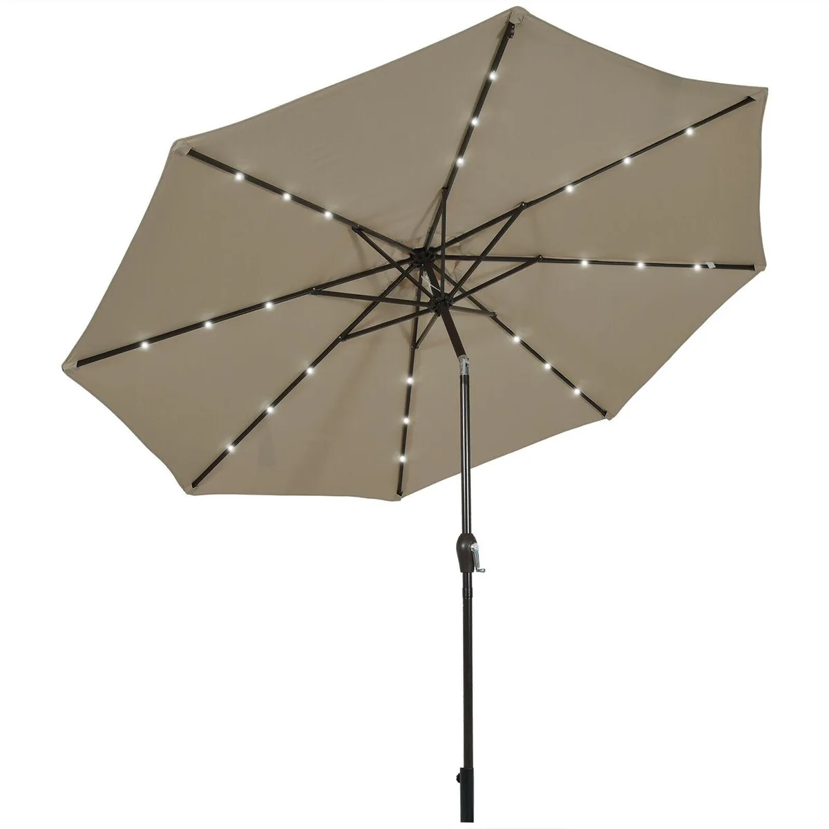 SlickBlue SlickBlue 10 ft Patio Umbrella Tan 24 Solar LED Lights — product photo