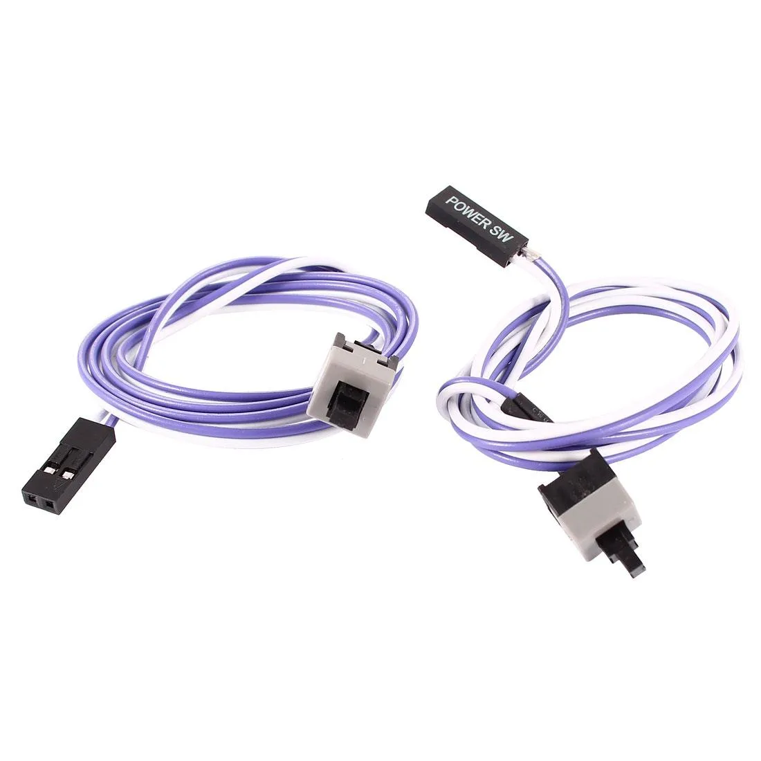 Unique-Bargains Unique-Bargains Push Button Reset Switch Power Supply Connector Cord Purple White — product photo