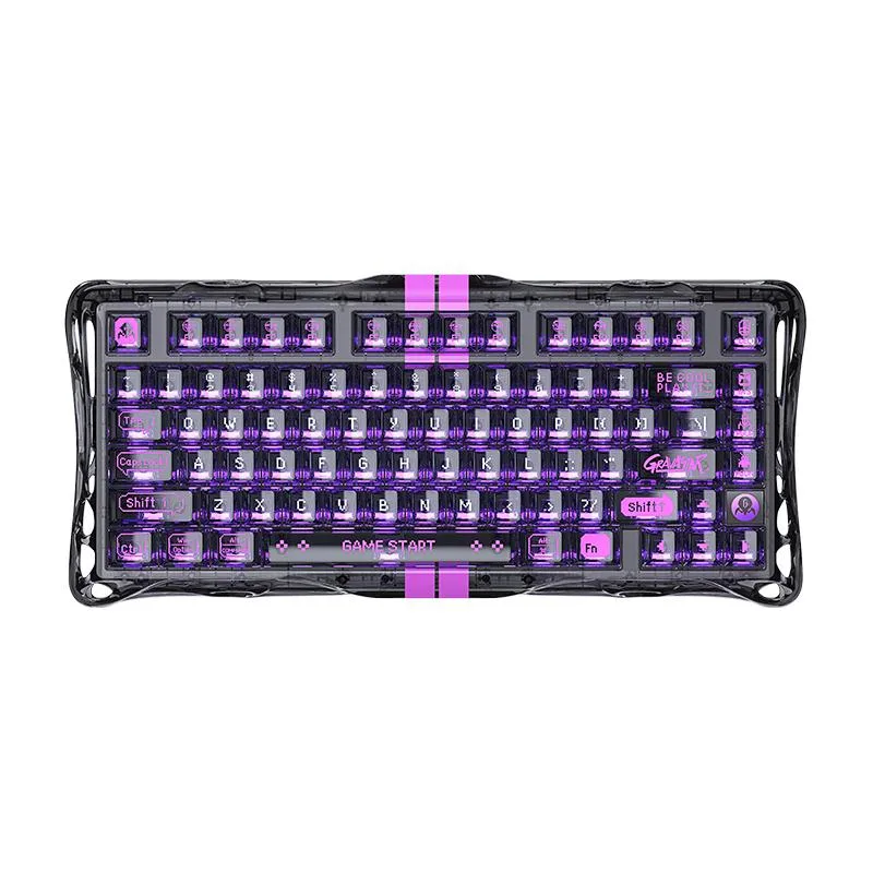 GravaStar GravaStar V75 lite Transparent Black Gaming Keyboard — product photo