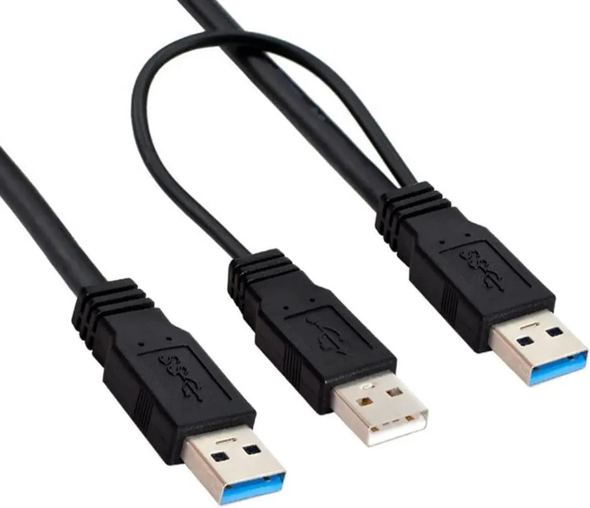 Vszerda Vszerda USB 3.0 Type A Male to Male Extension Cable with Power Connector — product photo