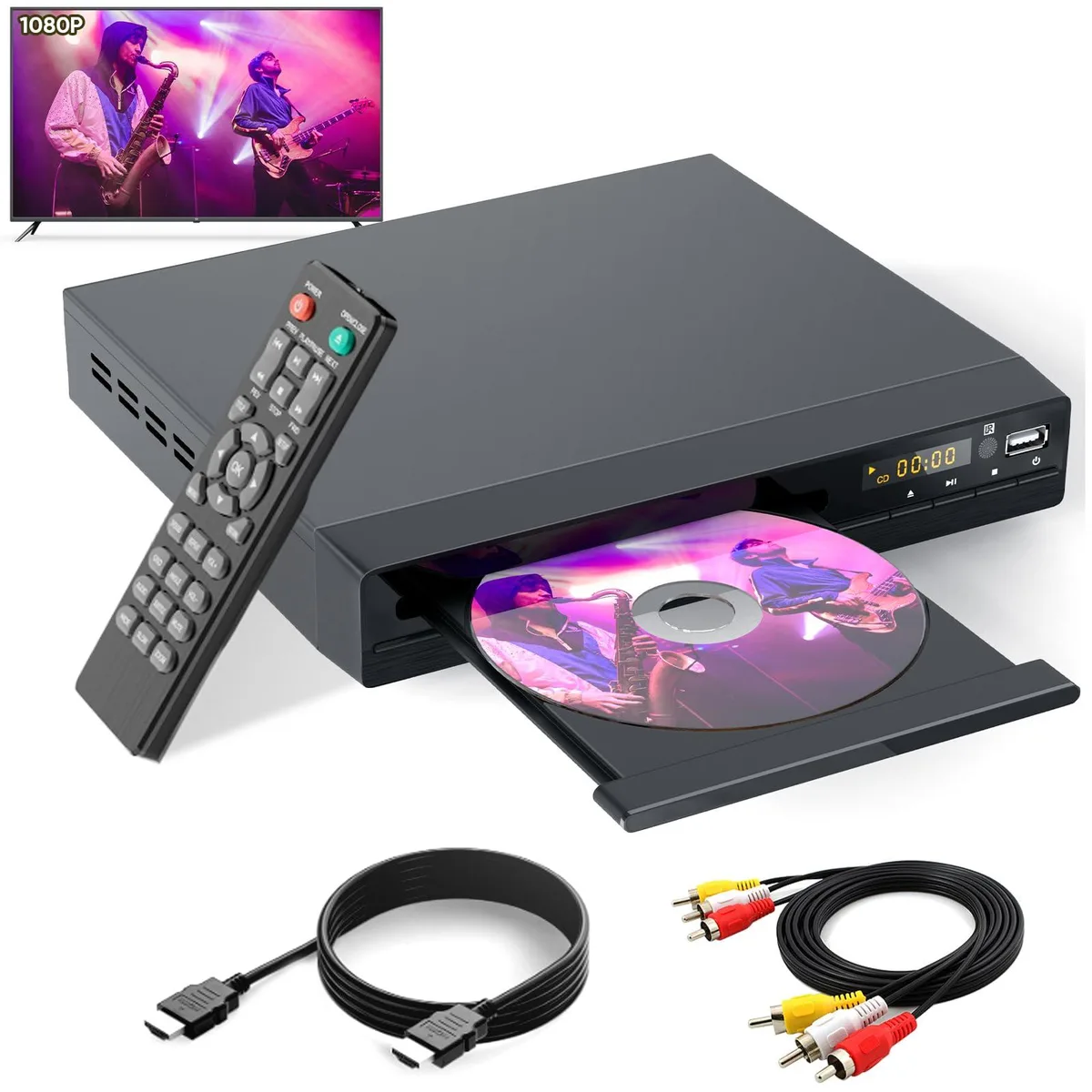 Tojock DVP-506 DVD Player USB 2.0 HDMI RCA All Region — product photo
