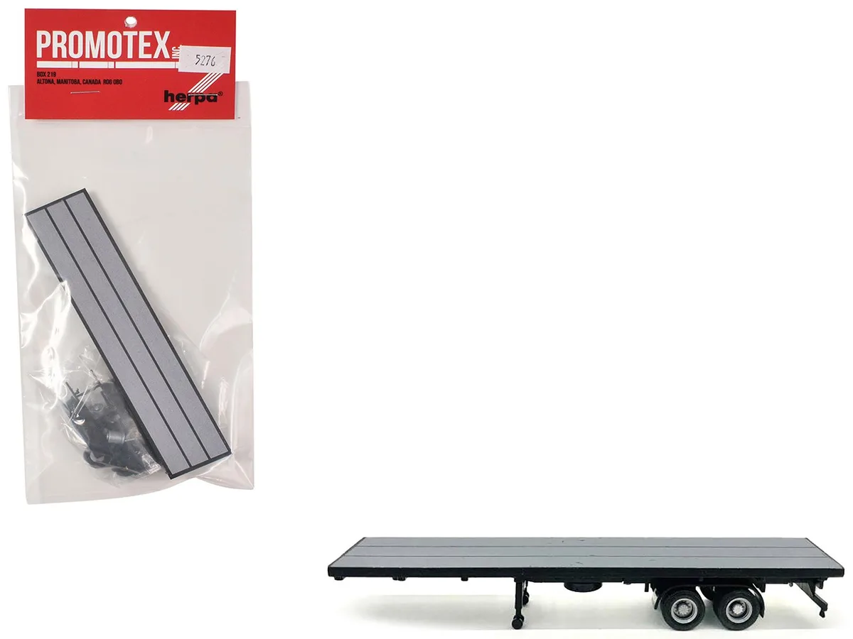Promotex Promotex 40ft Flatbed Trailer Gray Top 1/87 (HO) 5.75in — product photo
