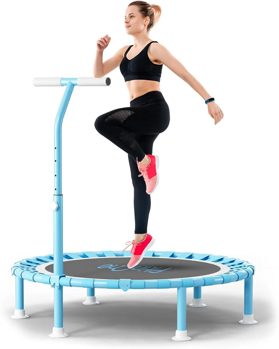 TAURKENAM TAURKENAM 40" Mini Trampoline Adjustable Handle Foldable Bungee Rebounder 330lbs Home Gym — product photo