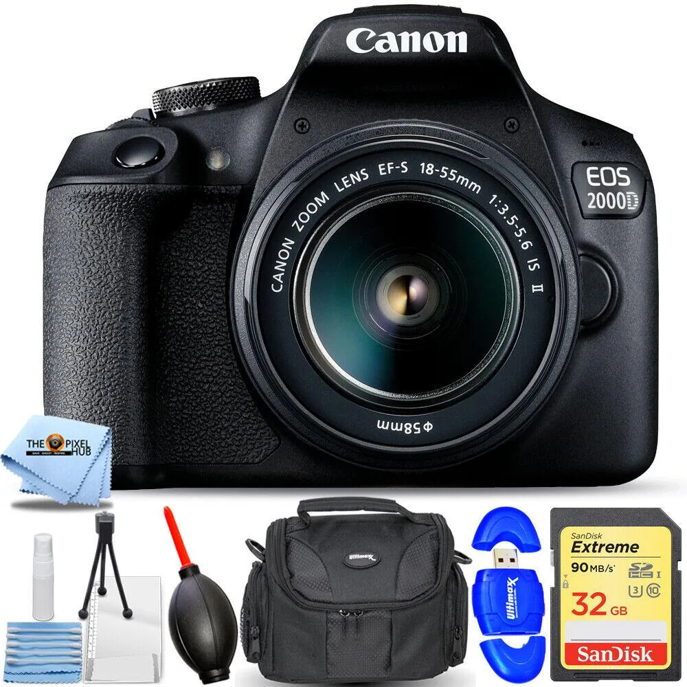 Canon International Canon EOS 2000D / Rebel T7 18-55mm IS II 32GB Bundle dslr camera — product photo