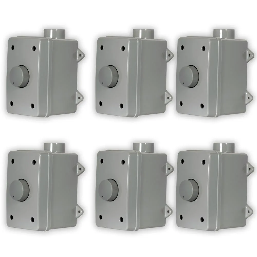 Goldwood Sound, Inc. Goldwood Sound, Inc. Acoustic Audio AAOVCD-G Outdoor Volume Controls Grey Weatherproof 6 Pack — product photo