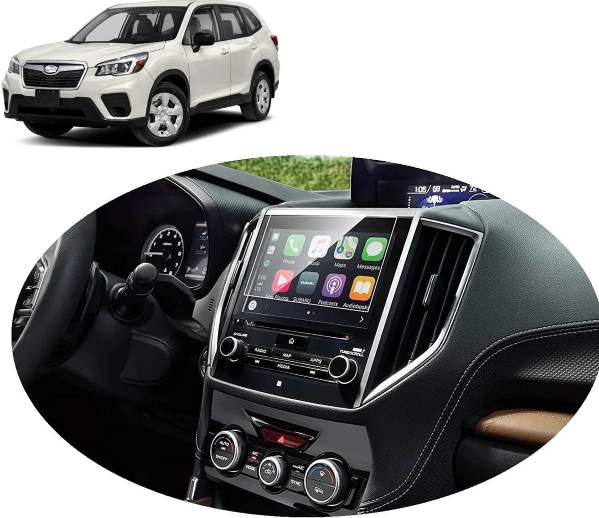 CAFELE CAFELE Tempered Glass Screen Protector Subaru Forester 8 Inch 2020-2021 — product photo