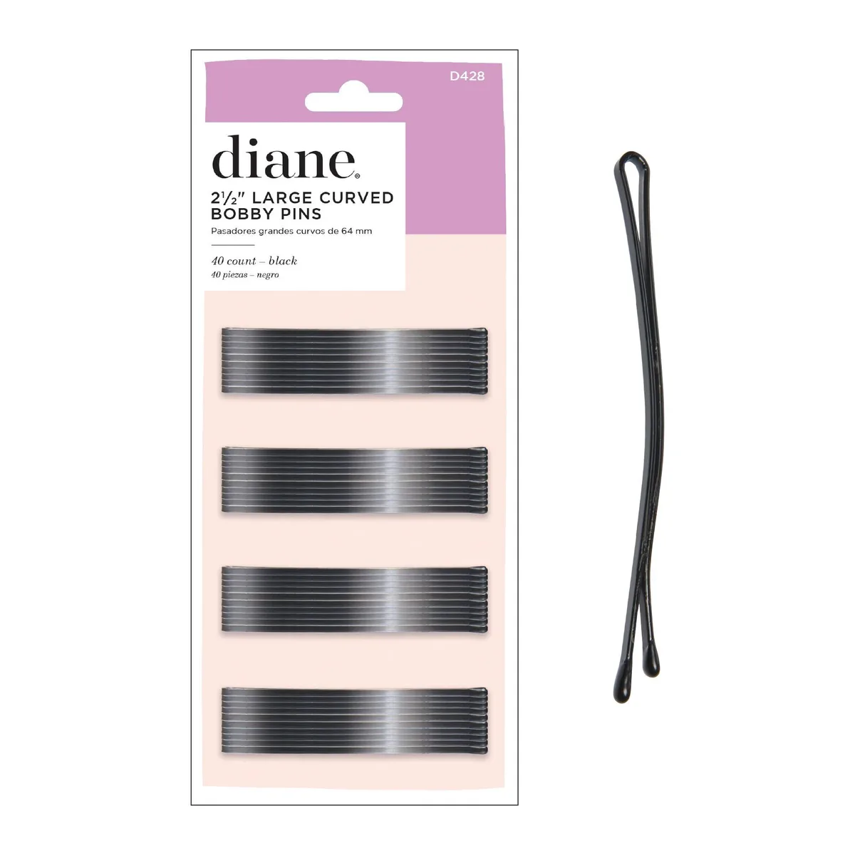  Diane D428 Curved Bobby Pins 2.5 inch 40 Pack — product photo