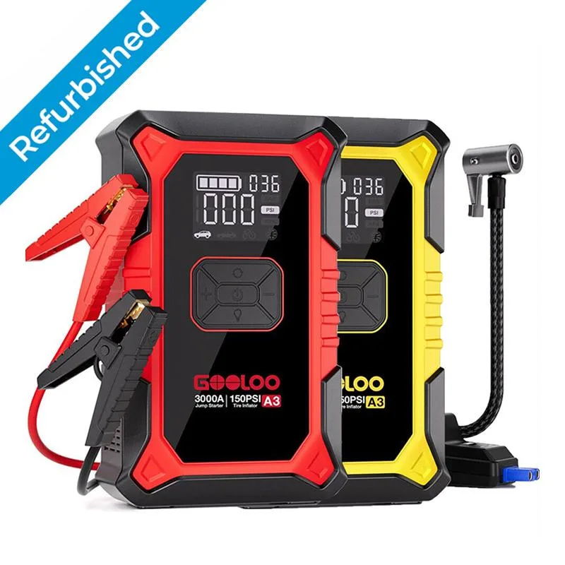 GOOLOO GOOLOO A3-Red 3000A Jump Starter with 150PSI Air Compressor — product photo