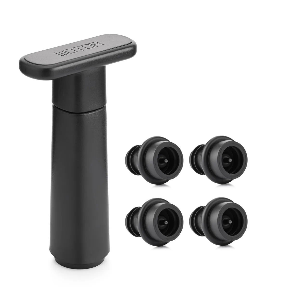  WOTOR Wine Saver Vacuum Pump with 4 Stoppers — product photo