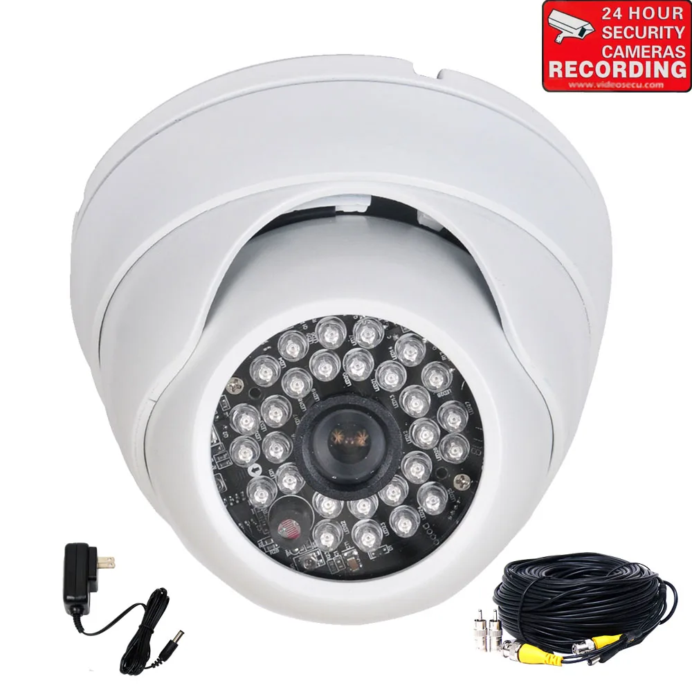 VideoSecu VideoSecu VD6HWLKC Dome Camera 600TVL 3.6mm 28IR White — product photo