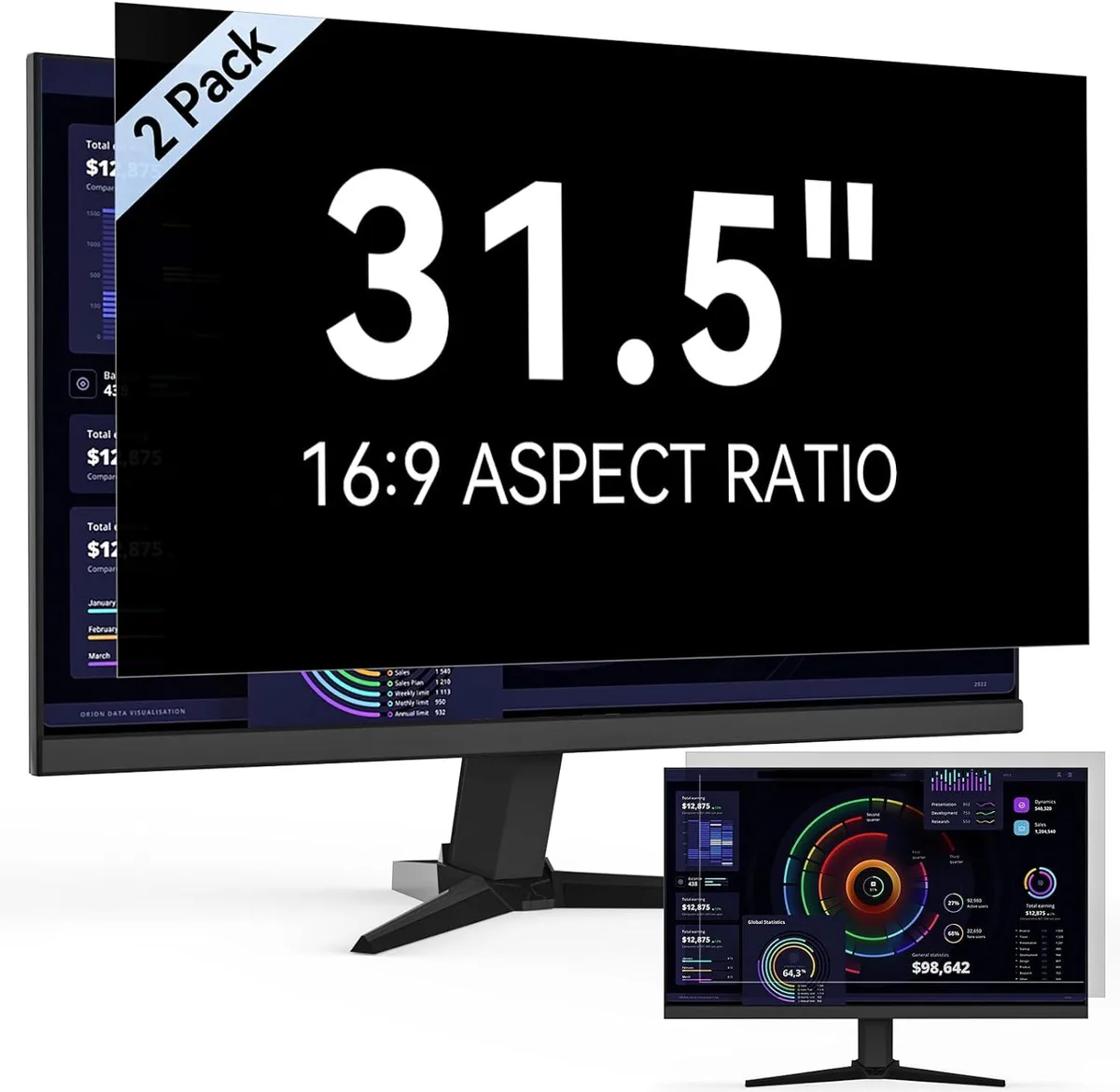 BFKK BFKK 31.5 Inch Privacy Screen Filter 2-Pack 16:9 — product photo