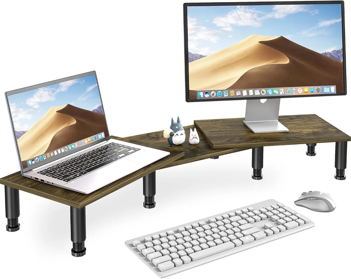 PISKEKAT PISKEKAT Dual Monitor Stand 29.2-42.5in 100lbs — product photo